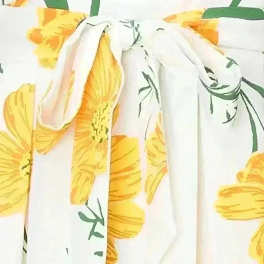 Yellow Floral Print Romper